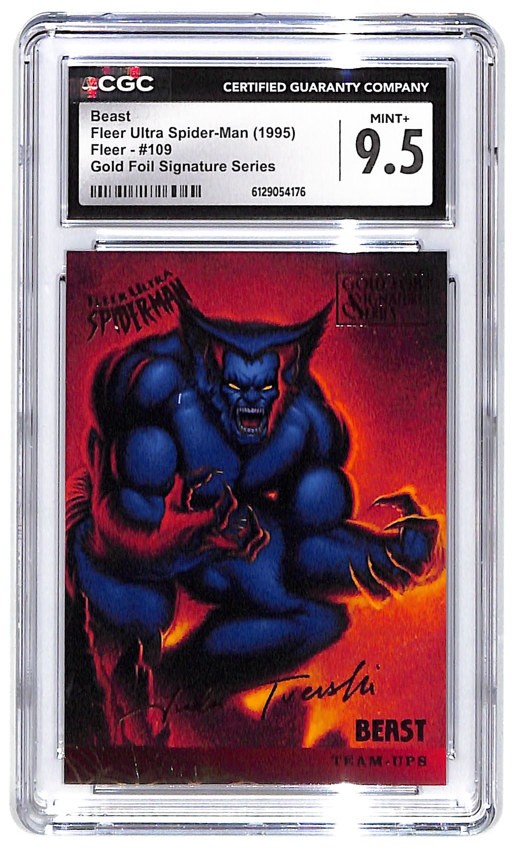 1995 Beast Fleer Ultra Spider-Man Gold Foil #109 CGC Mint Plus 9.5