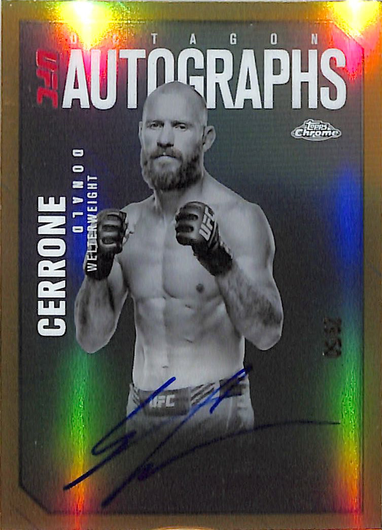 2025 Topps Chrome UFC Donald Cerrone Auto Autograph Gold Refractor /50 Octagon