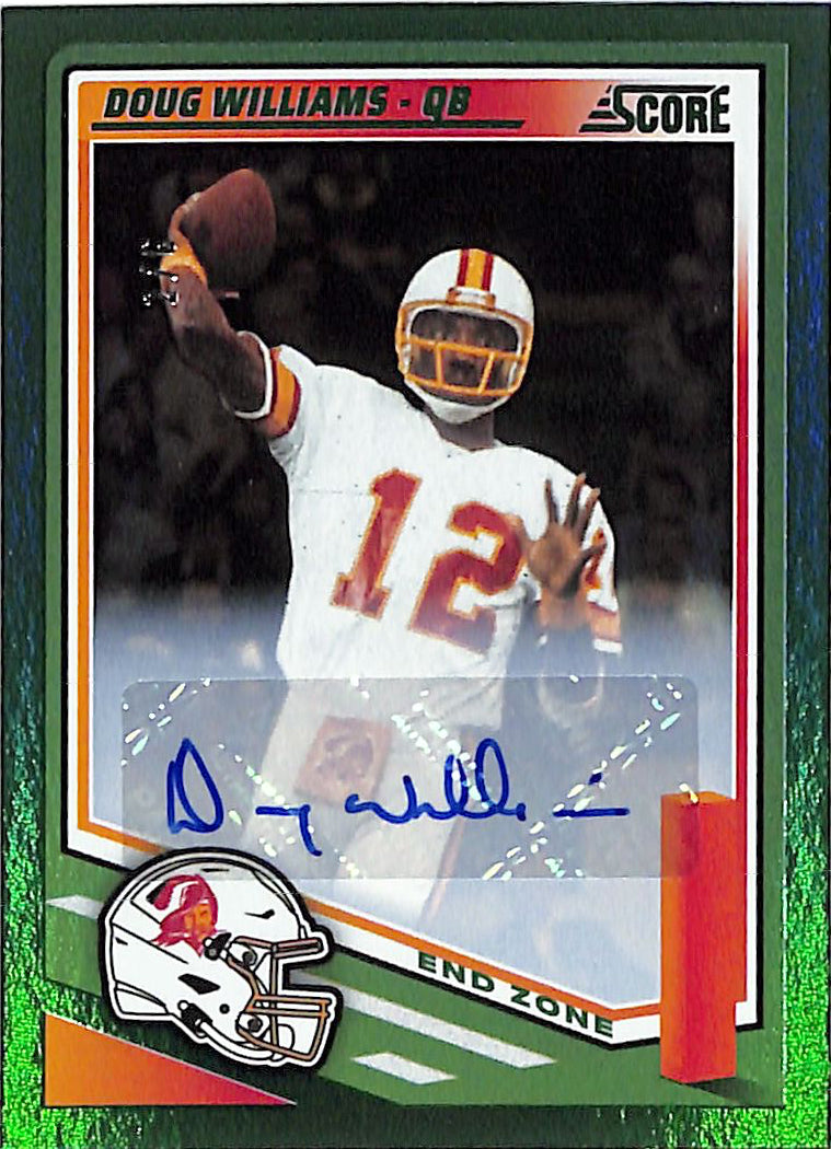 2025 Score Doug Williams Auto Autograph Green End Zone /6 Buccaneers