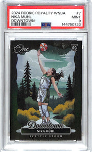2024-25 Panini WNBA Rookie Royalty Nika Muhl Downtown RC #7 PSA 9 Storm