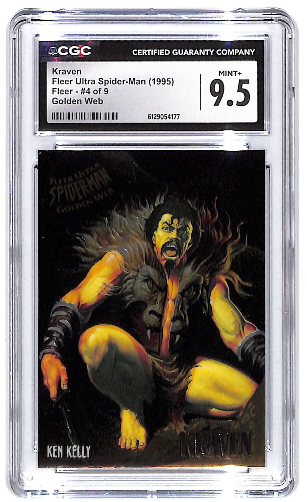 1995 Kraven Fleer Ultra Spider-Man Golden Web #4 of 9 CGC Mint Plus 9.5