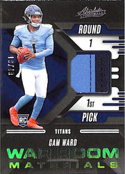 2025 Absolute Cam Ward War Room Materials Rookie RC Jersey Patch /49 Titans