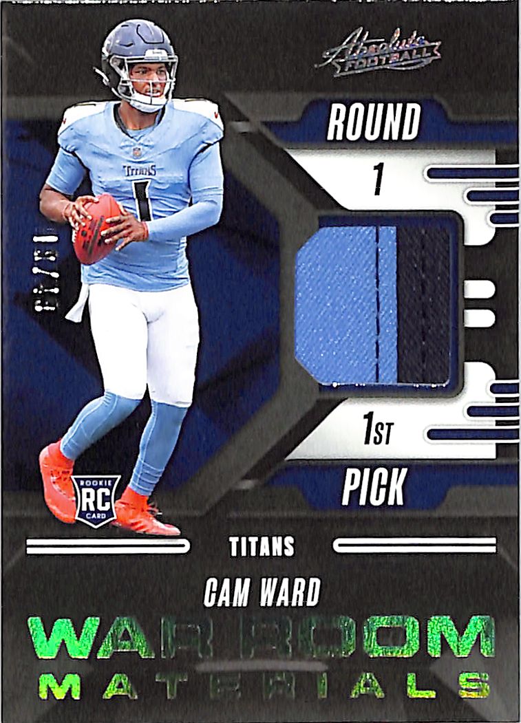 2025 Absolute Cam Ward War Room Materials Rookie RC Jersey Patch /49 Titans