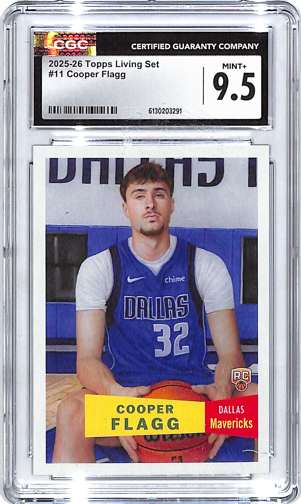 2025-26 Topps Living Set Cooper Flagg Rookie RC #11 CGC 9.5 Mavericks
