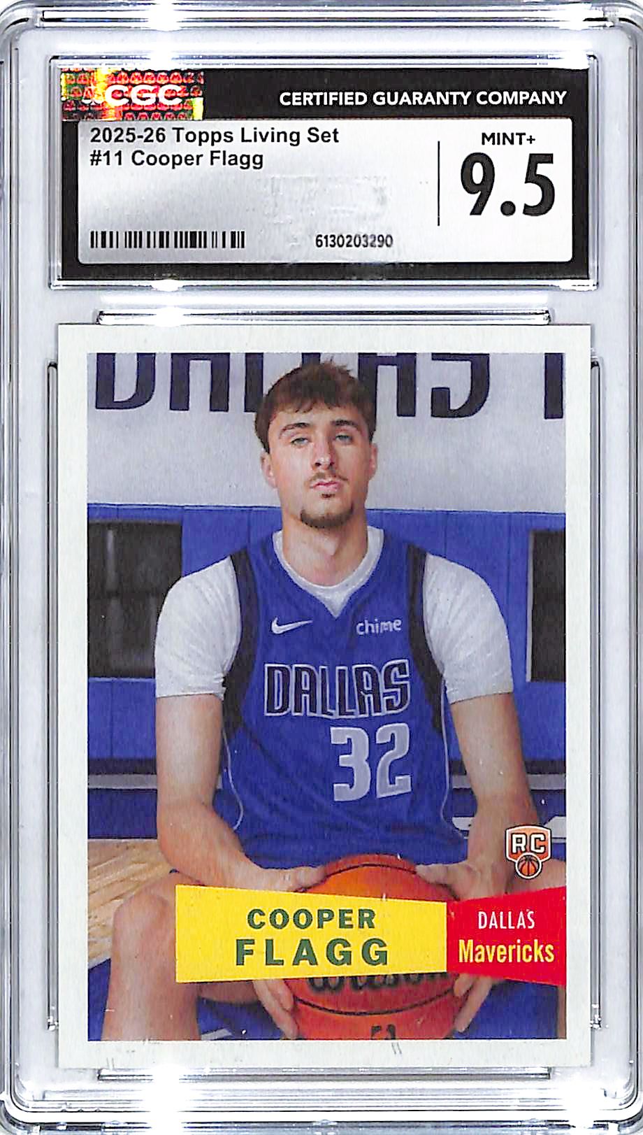 2025-26 Topps Living Set Cooper Flagg Rookie RC #11 CGC 9.5 Mavericks
