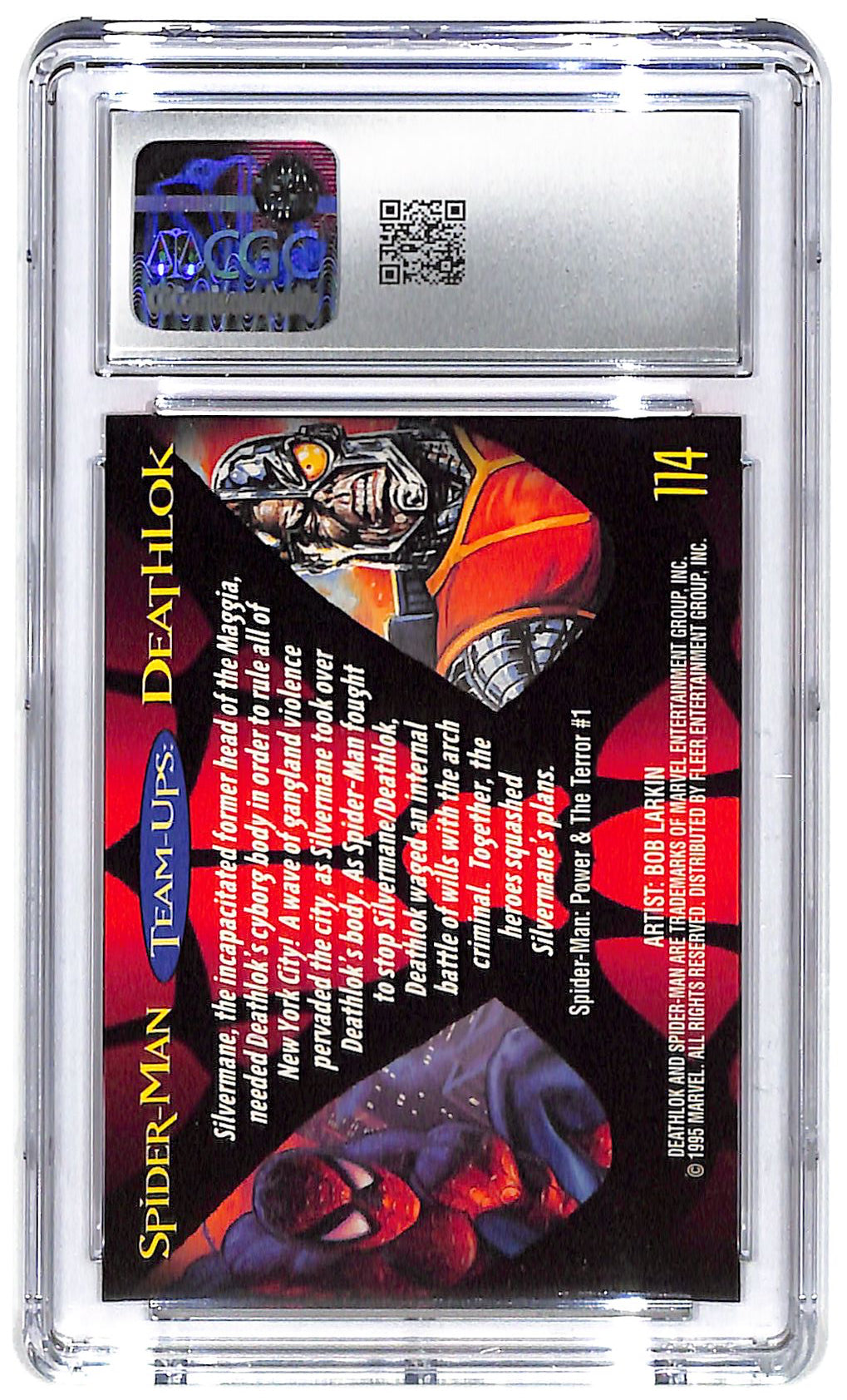 1995 Deathlike Fleer Ultra Spider-Man Gold Foil #114 CGC Mint Plus 9.5