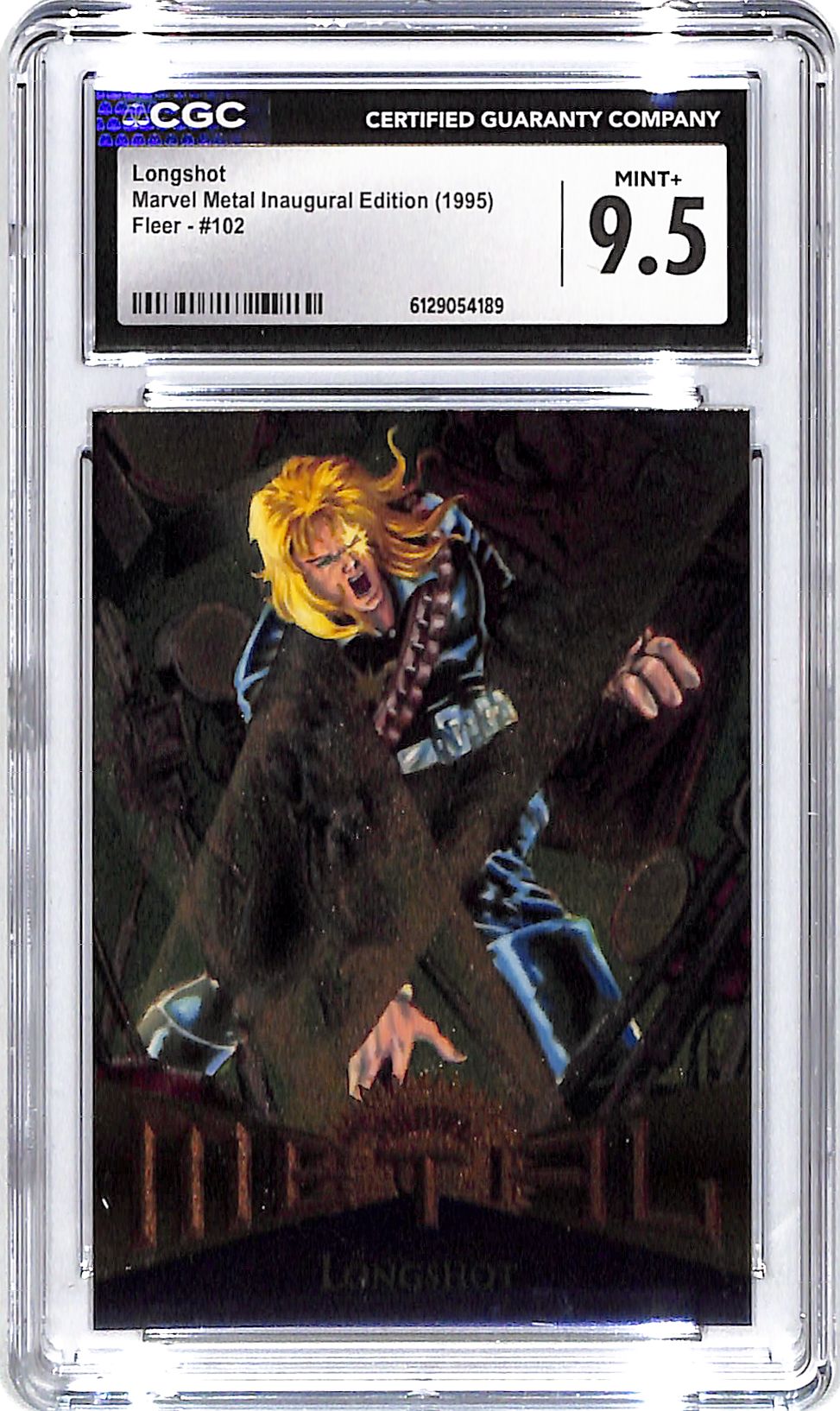 1995 Longshot Fleer Marvel Metal Inaugural Edition #102 CGC Mint Plus 9.5