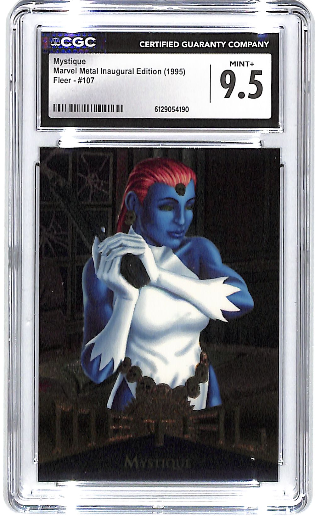 1995 Mystique Fleer Marvel Metal Inaugural Edition #107 CGC Mint Plus 9.5