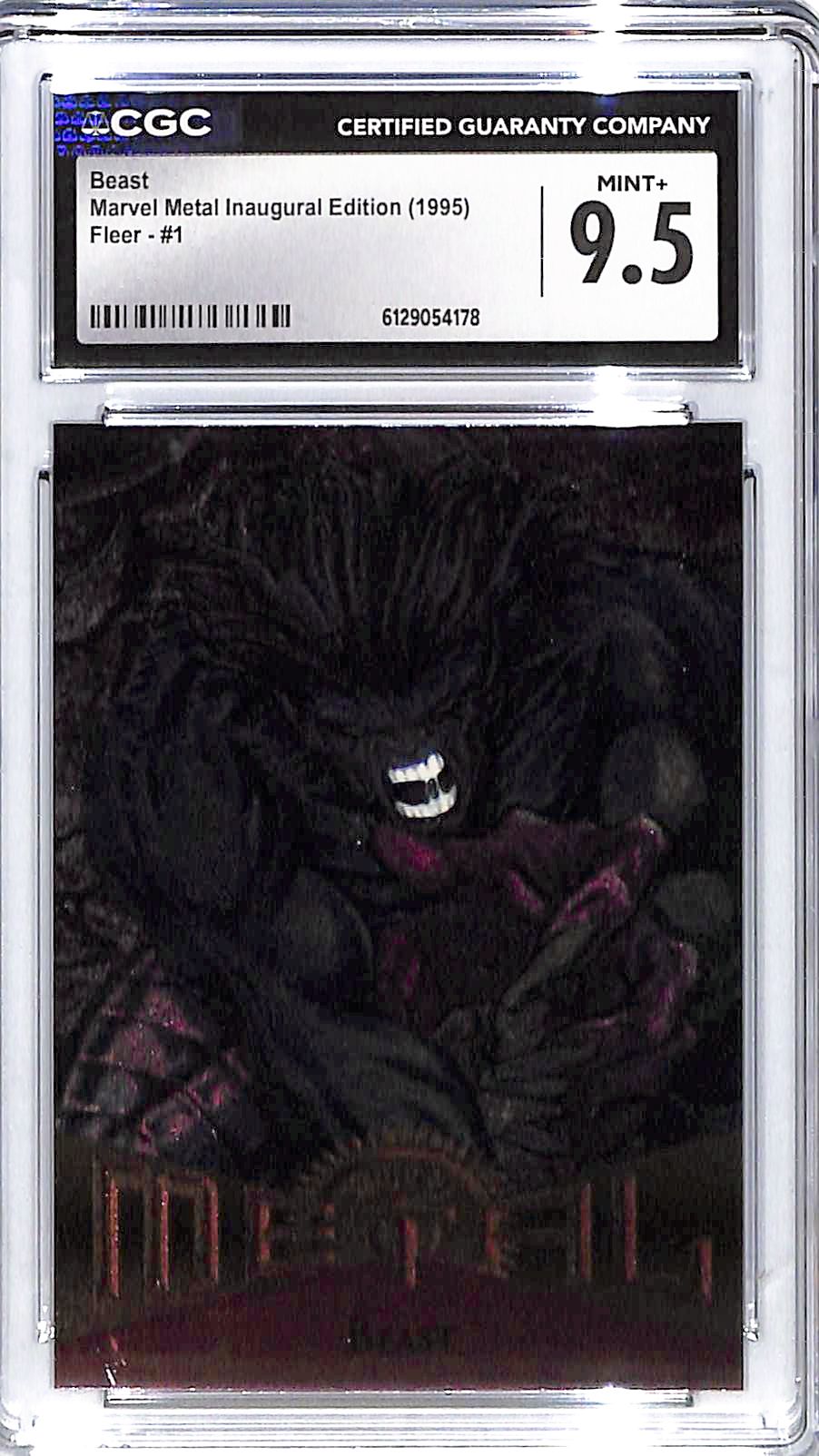 1995 Beast Fleer Marvel Metal Inaugural Edition #1 CGC Mint Plus 9.5