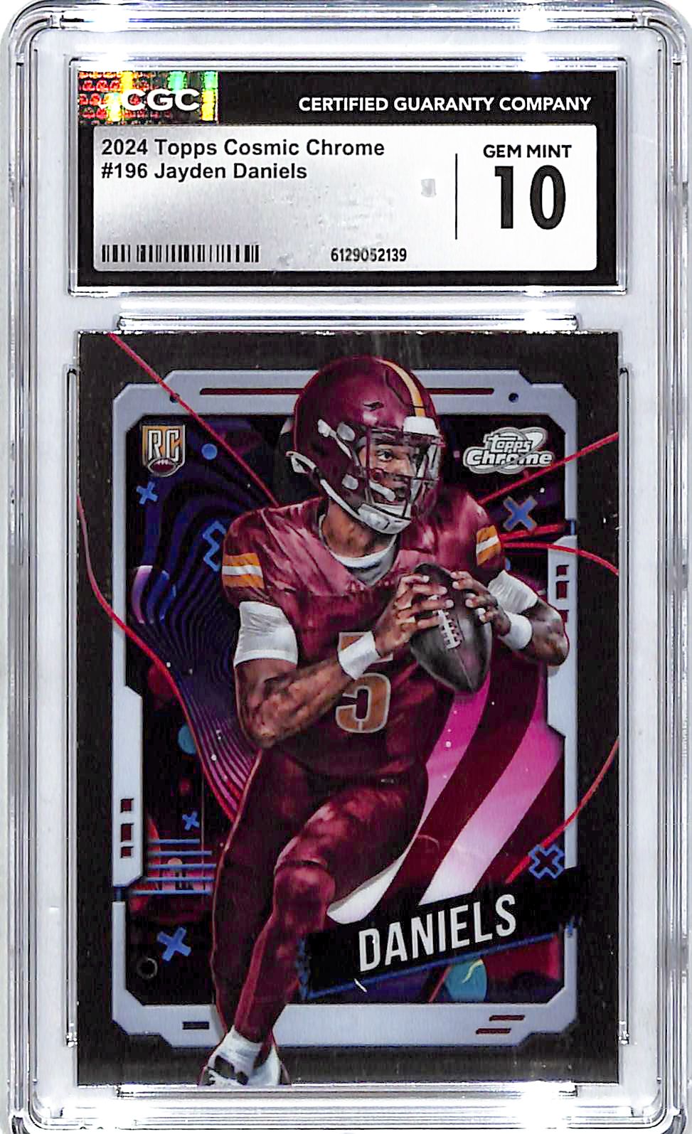 2024 Topps Chrome Cosmic Jayden Daniels Rookie RC #196 CGC 10 Commanders
