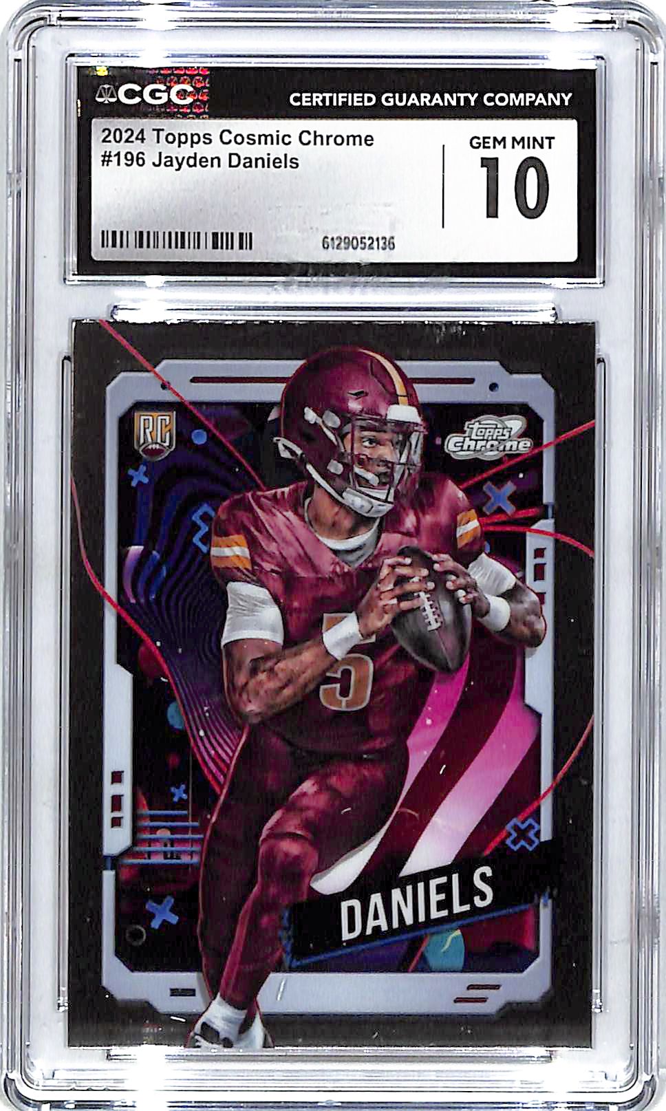 2024 Topps Chrome Cosmic Jayden Daniels Rookie RC #196 CGC 10 Commanders
