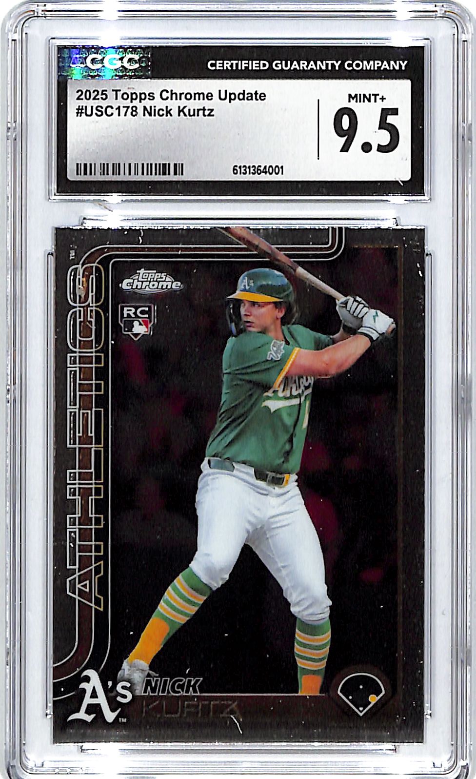2025 Topps Chrome Update Nick Kurtz Rookie RC #USC178 CGC 9.5 Athletics