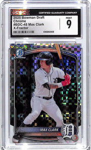 2025 Bowman Draft Chrome Max Clark Rookie RC X-Fractor CGC 9 Tigers