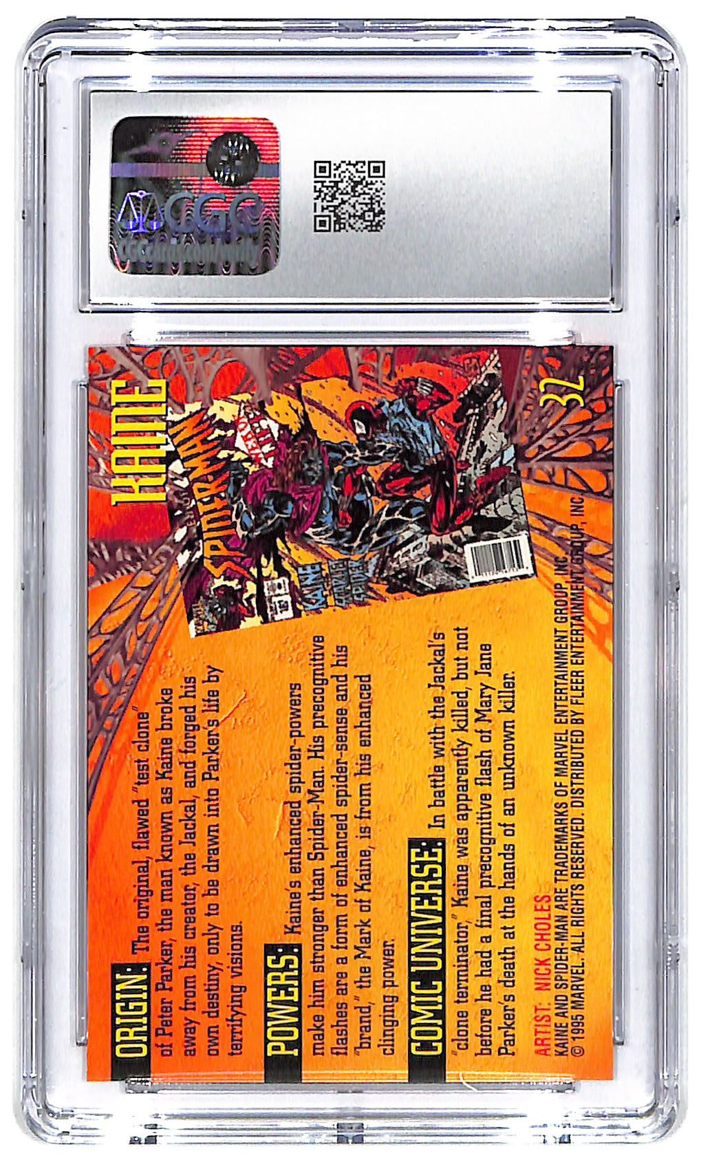 1995 Kaine Fleer Ultra Spider-Man #32 CGC Mint Plus 9.5