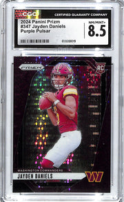 2024 Prizm Jayden Daniels Rookie RC Purple Pulsar CGC 8.5 Commanders