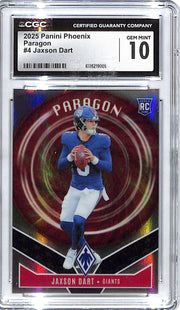 2025 Phoenix Jaxson Dart Paragon Rookie RC #4 CGC 10 Giants