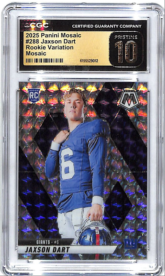 2025 Mosaic Jaxson Dart Rookie RC Mosaic Variation CGC 10 Pristine Giants