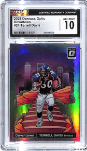 2024 Donruss Optic Terrell Davis Downtown #34 CGC 10 Broncos