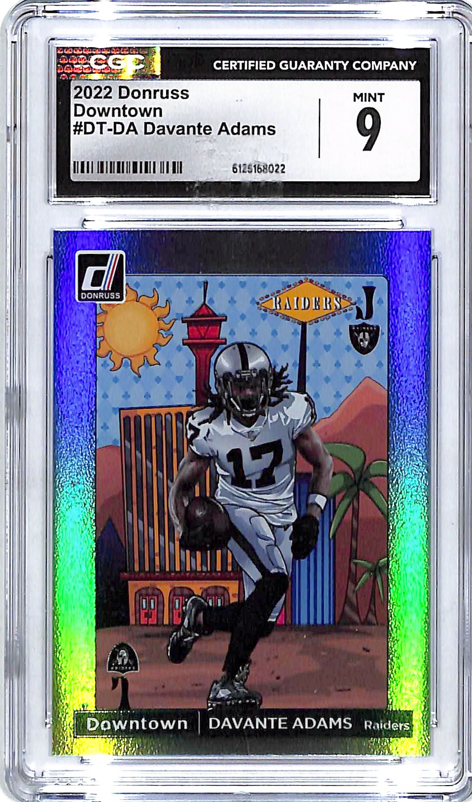 2022 Donruss Davante Adams Downtown CGC 9 Raiders