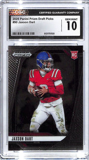 2025 Prizm Draft Picks Jaxson Dart Rookie RC #90 CCG 10 Ole Miss