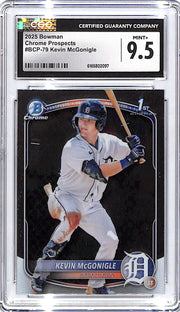 2025 Bowman Chrome Kevin McGonigle Prospect Rookie RC CGC 9.5 Tigers