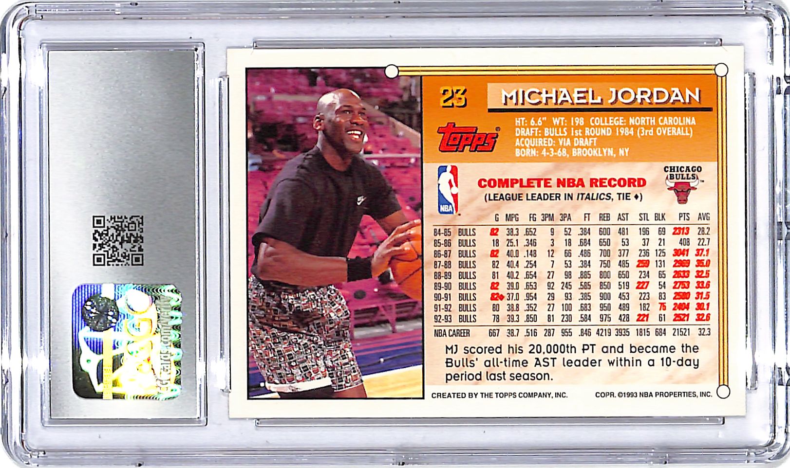 1993-94 Topps Michael Jordan #23 CGC 9.5 Bulls