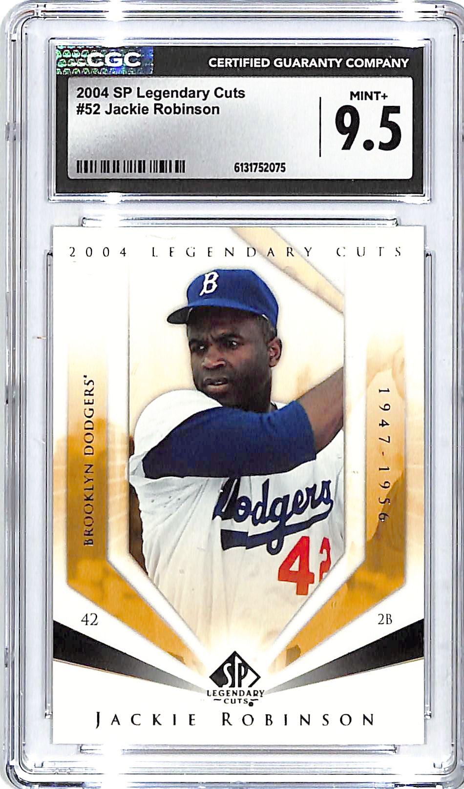 2004 SP Legendary Cuts Jackie Robinson #52 CGC 9.5 Dodgers