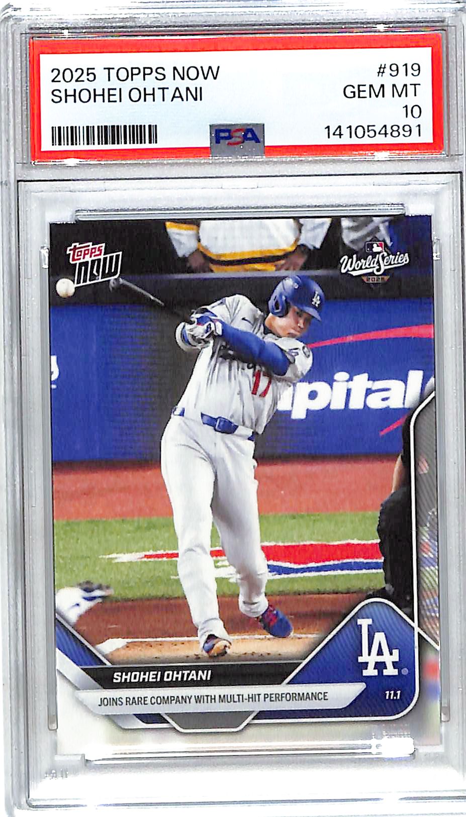 2025 Topps Now Shohei Ohtani #919 PSA 10 Dodgers