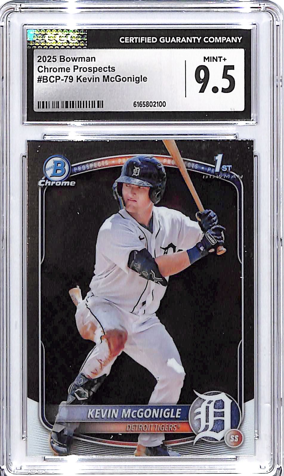 2025 Bowman Chrome Kevin McGonigle Prospect Rookie RC CGC 9.5 Tigers