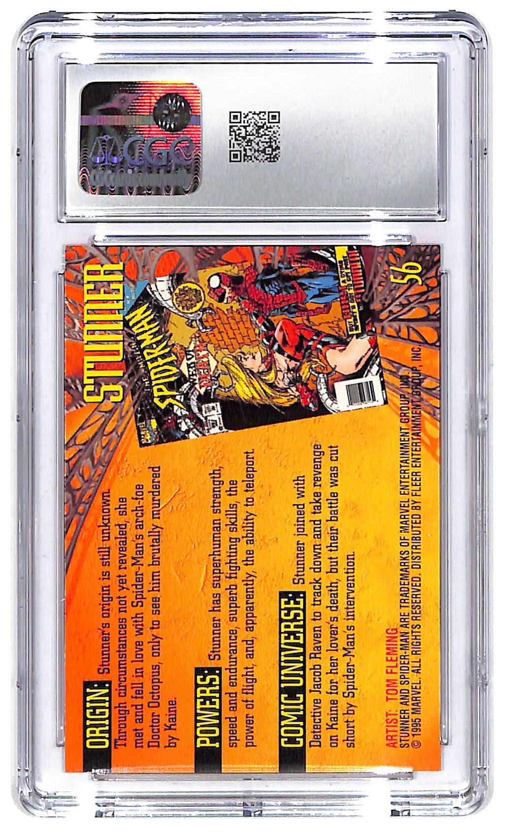 1995 Stunner Fleer Ultra Spider-Man #56 CGC Mint Plus 9.5