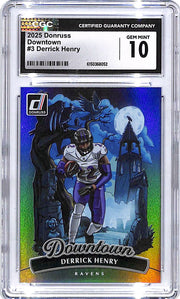 2025 Donruss Derrick Henry Downtown #3 CGC 10 Ravens