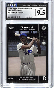 2022 Topps Rookie of the Year 75th Anniversary Jackie Robinson #1 CGC 9.5