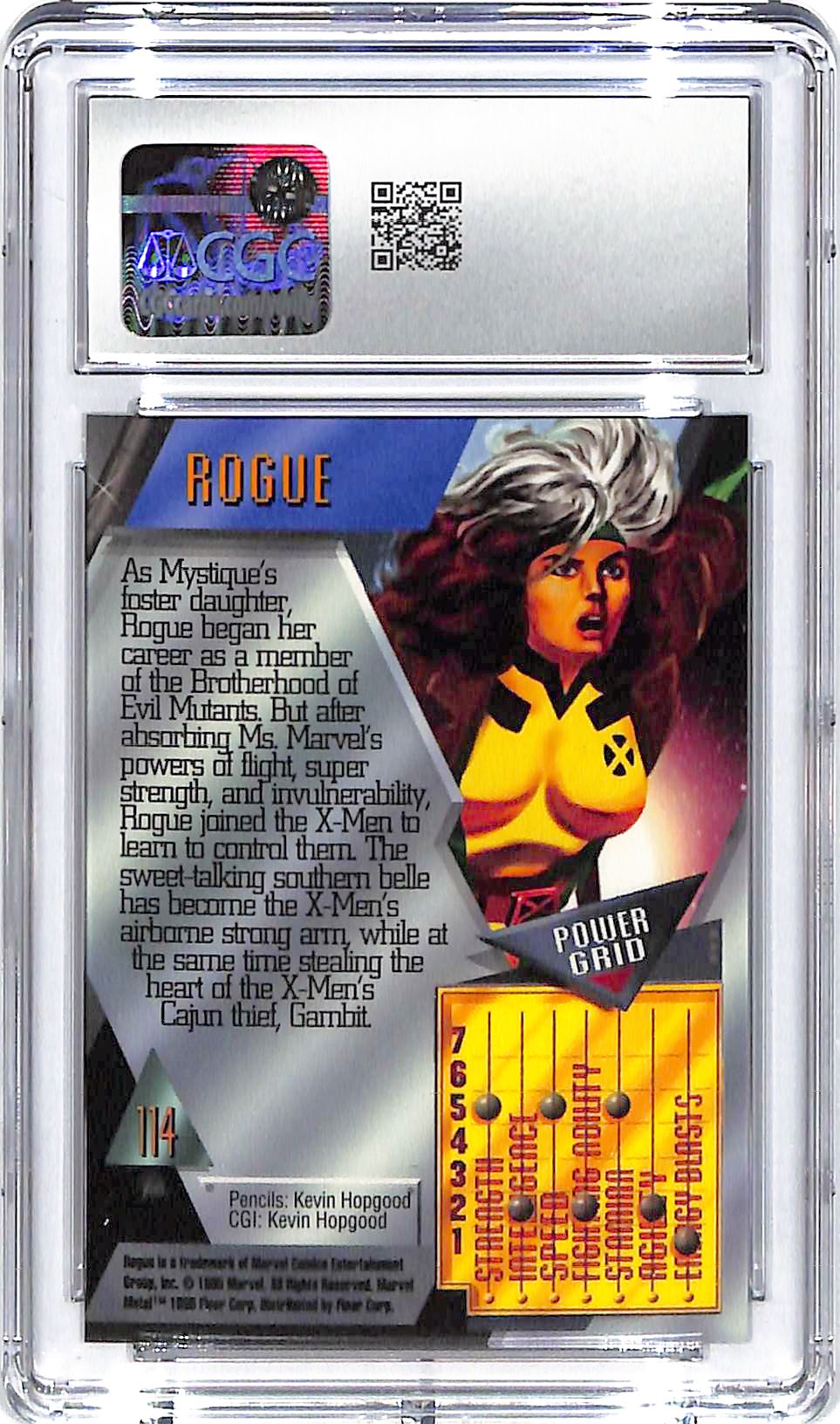 1995 Rogue Fleer Marvel Metal Inaugural Edition #114 CGC Mint Plus 9.5