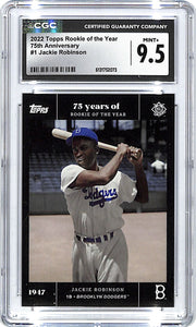 2022 Topps Rookie of the Year 75th Anniversary Jackie Robinson #1 CGC 9.5