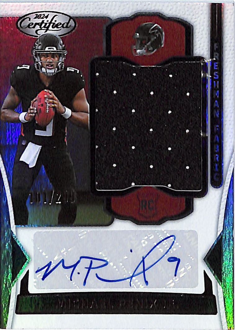 2024 Certified Michael Penix Jr Auto Autograph Rookie RC Patch Jersey /299 Silver Falcons