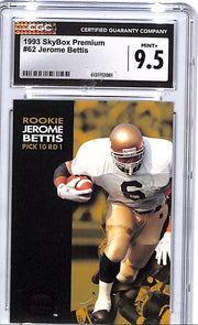 1993 Skybox Premium Jerome Bettis Rookie RC #62 CGC 9.5 Steelers