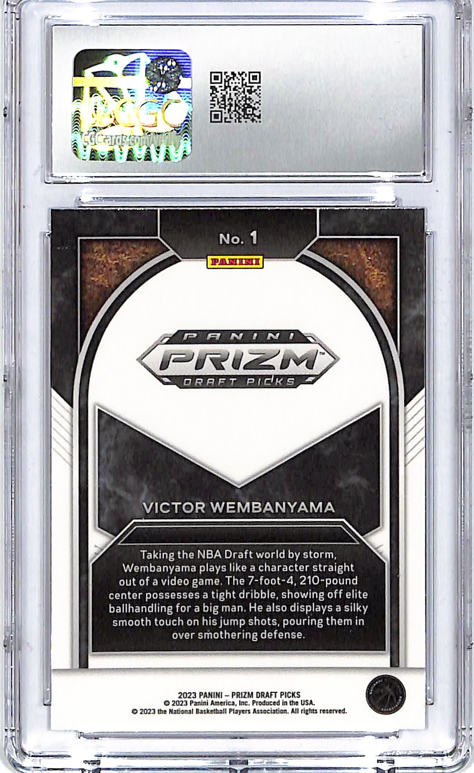 2023 Prizm Draft Picks Victor Wembanyama Brilliance Rookie RC #1 CGC 10 Spurs