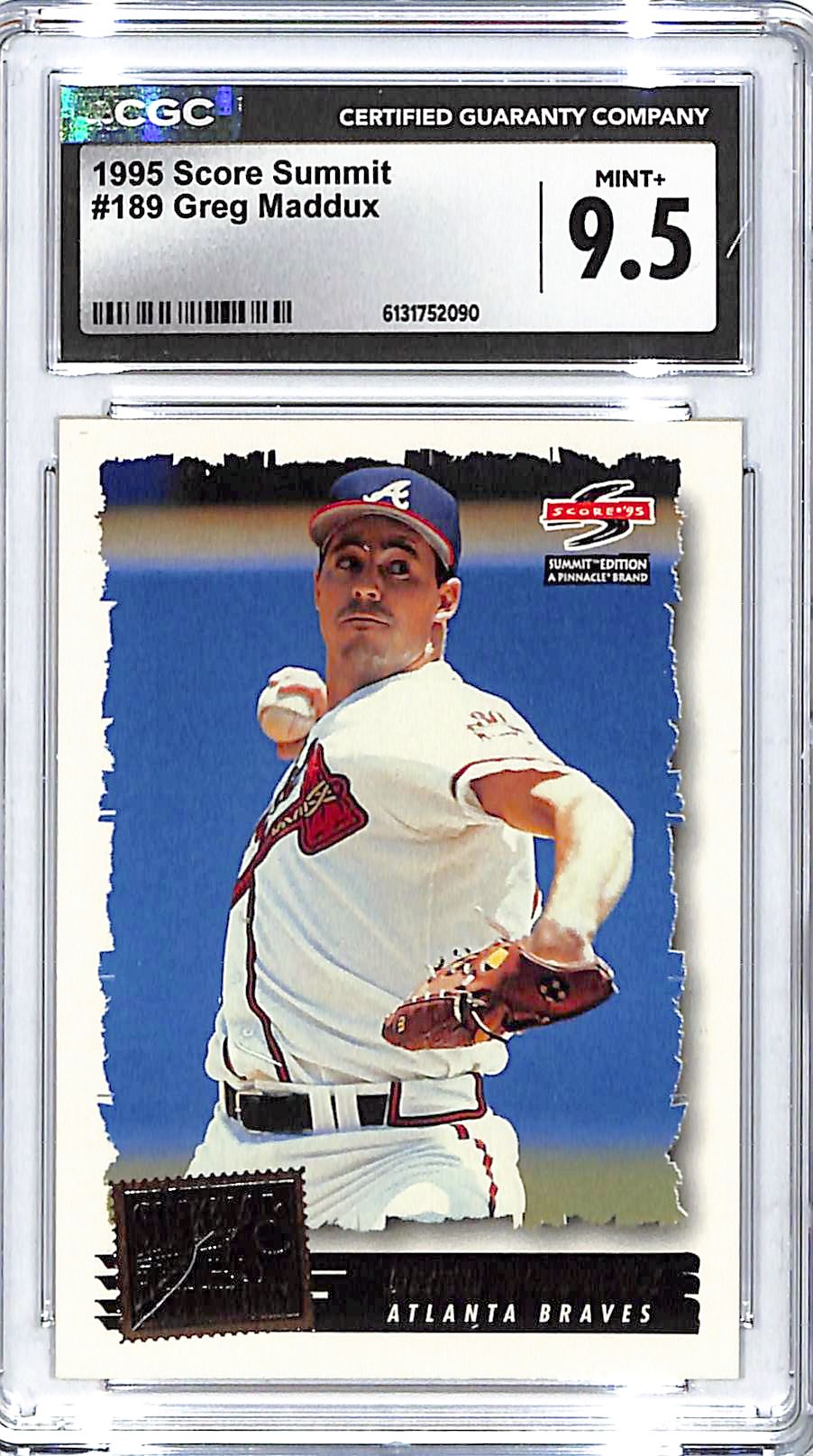 1995 Score Summit Greg Maddux Special Delivery #189 CGC 9.5 Braves