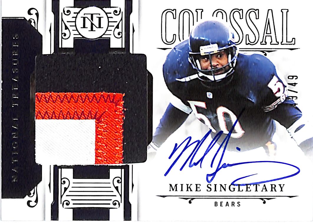 2025 National Treasures Mike Singletary Auto Autograph Patch Jersey /49 Bears