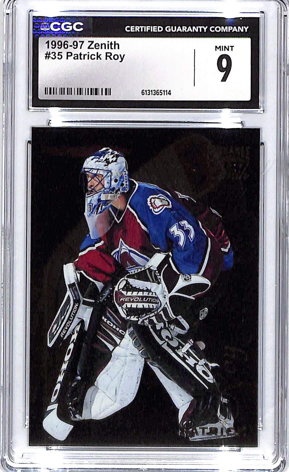 1996-97 Patrick Roy Pinnacle Zenith #35 CGC Mint 9