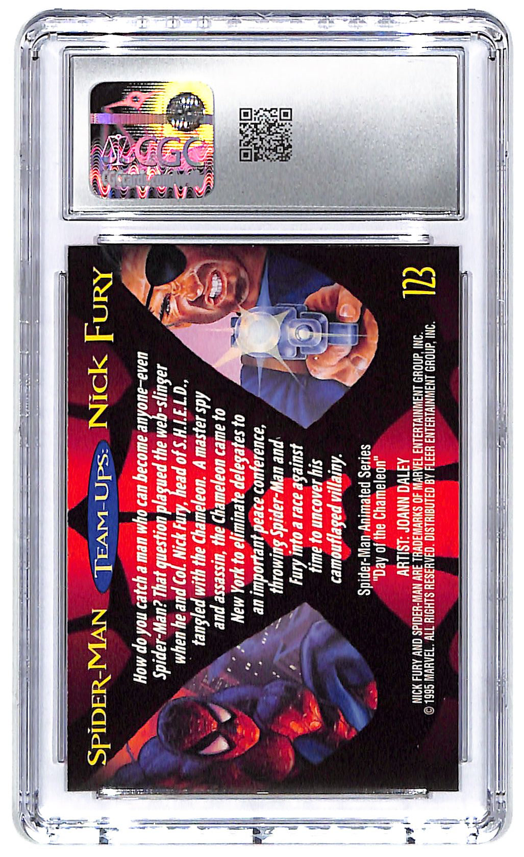 1995 Nick Fury Fleer Ultra Spider-Man #123 CGC Mint Plus 9.5