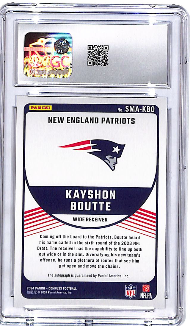 2024 Donruss Kayshon Boutte Signature Marks Auto Autograph CGC 10 Patriots