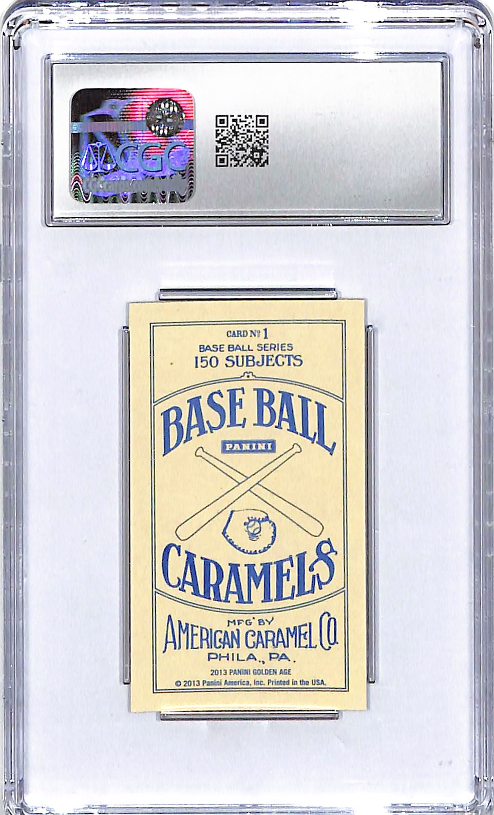 2013 Abraham Lincoln Panini Golden Age Mini Caramel Blue Back #1 CGC Gem Mint 10