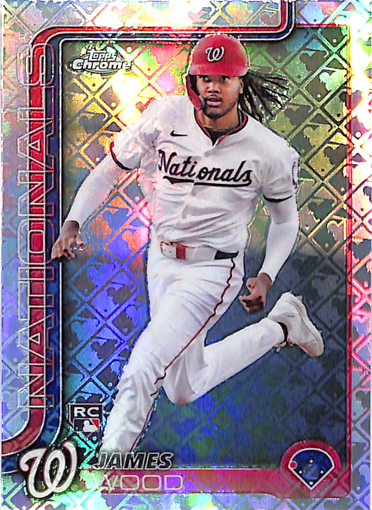 2025 Topps Chrome Logofractor James Wood Rookie RC Nationals