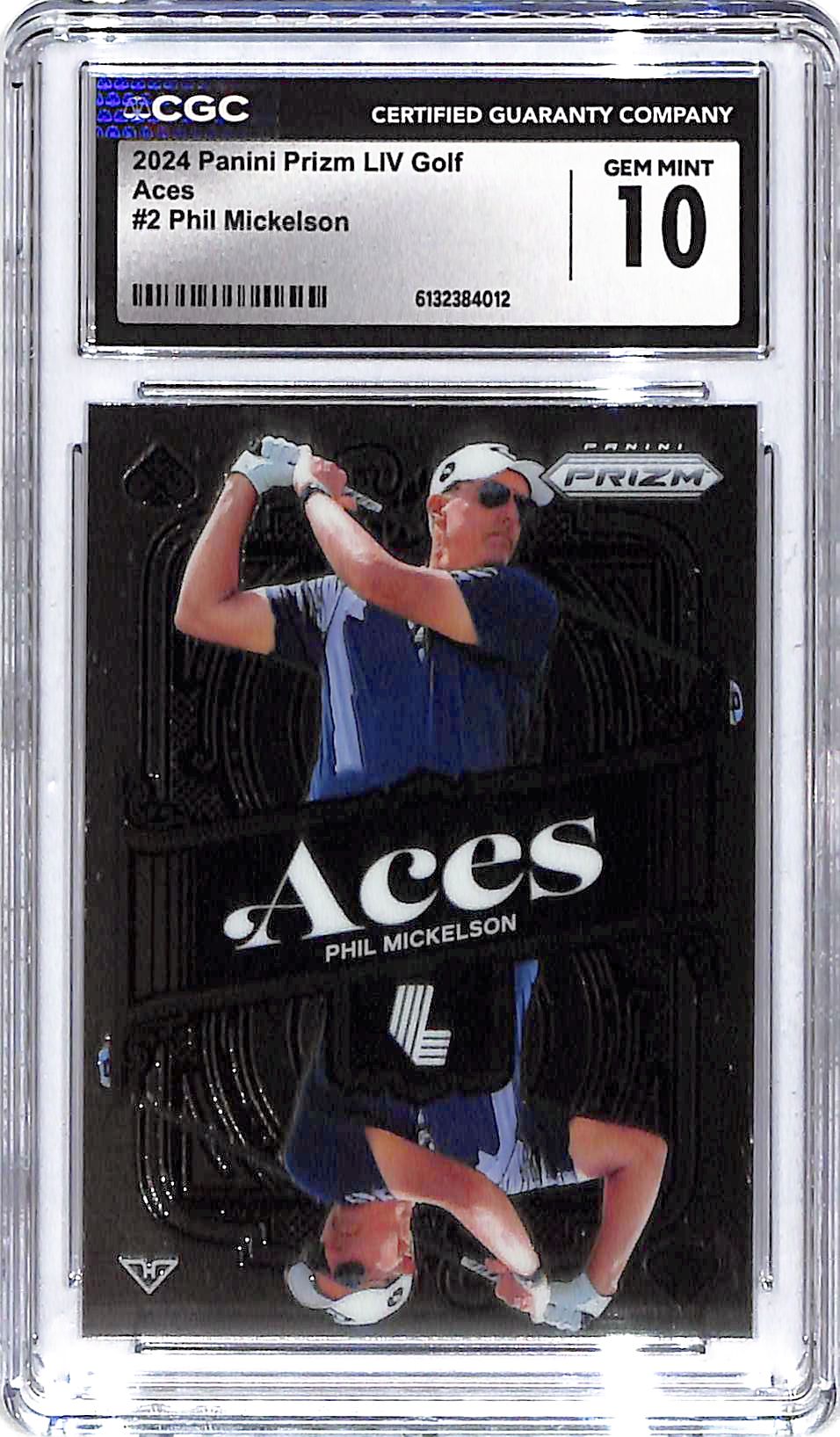 2024 Phil Mickelson Panini Prizm LIV Golf Aces #2 CGC Gem Mint 10