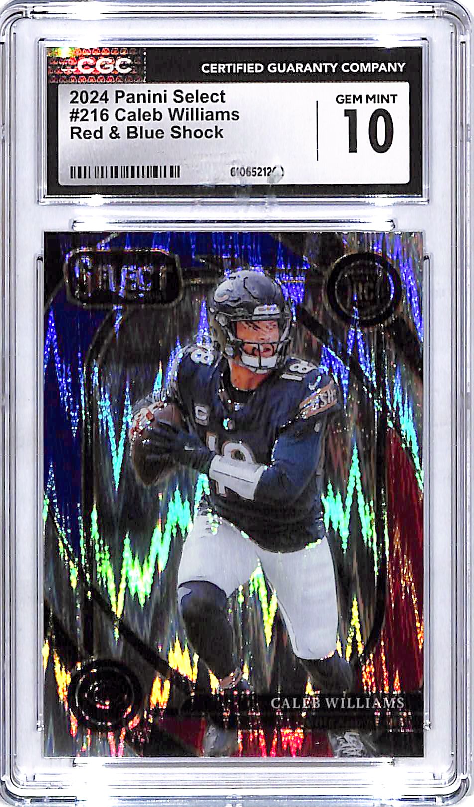 2024 Select Caleb Williams Rookie RC Red Blue Shock CGC 10 Bears