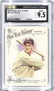 2014 Topps Allen and Ginter Lou Gehrig #41 CGC 9.5 Yankees
