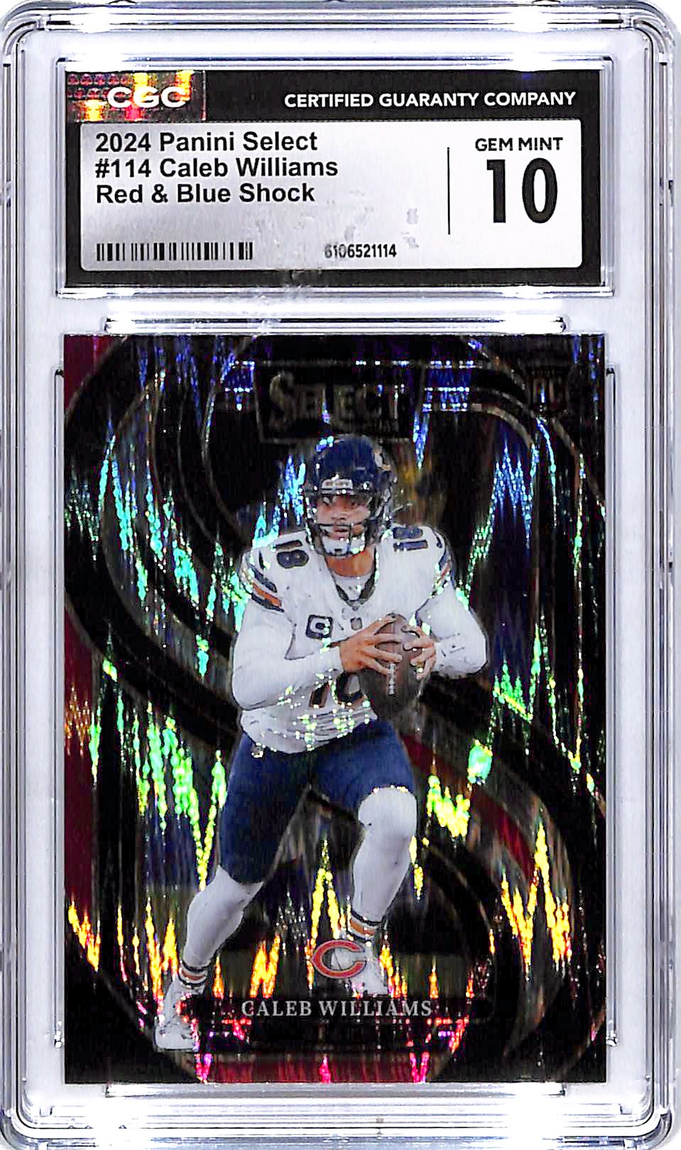 2024 Select Caleb Williams Rookie RC Red Blue Shock CGC 10 Bears