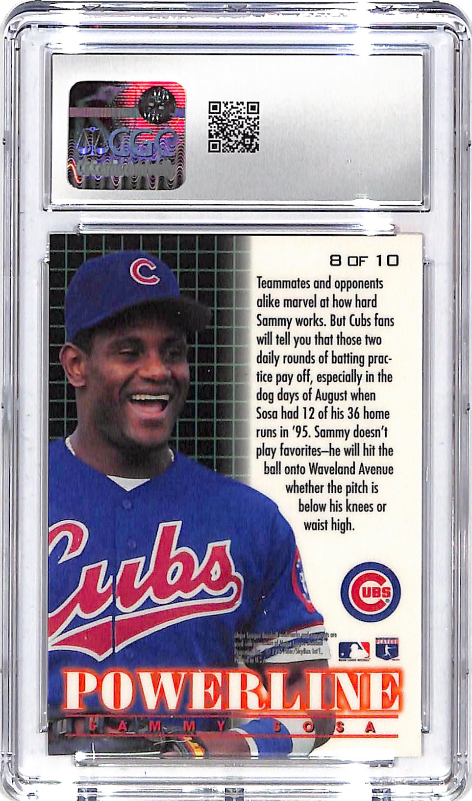 1996 Sammy Sosa Flair Powerline #8 CGC Mint Plus 9.5