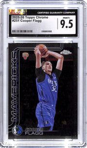 2025-26 Topps Chrome Cooper Flagg Rookie RC #251 CGC 9.5 Mavericks